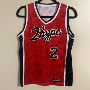 Ball Is Life 2Hype Basketball Jersey Rose Red Youth Large